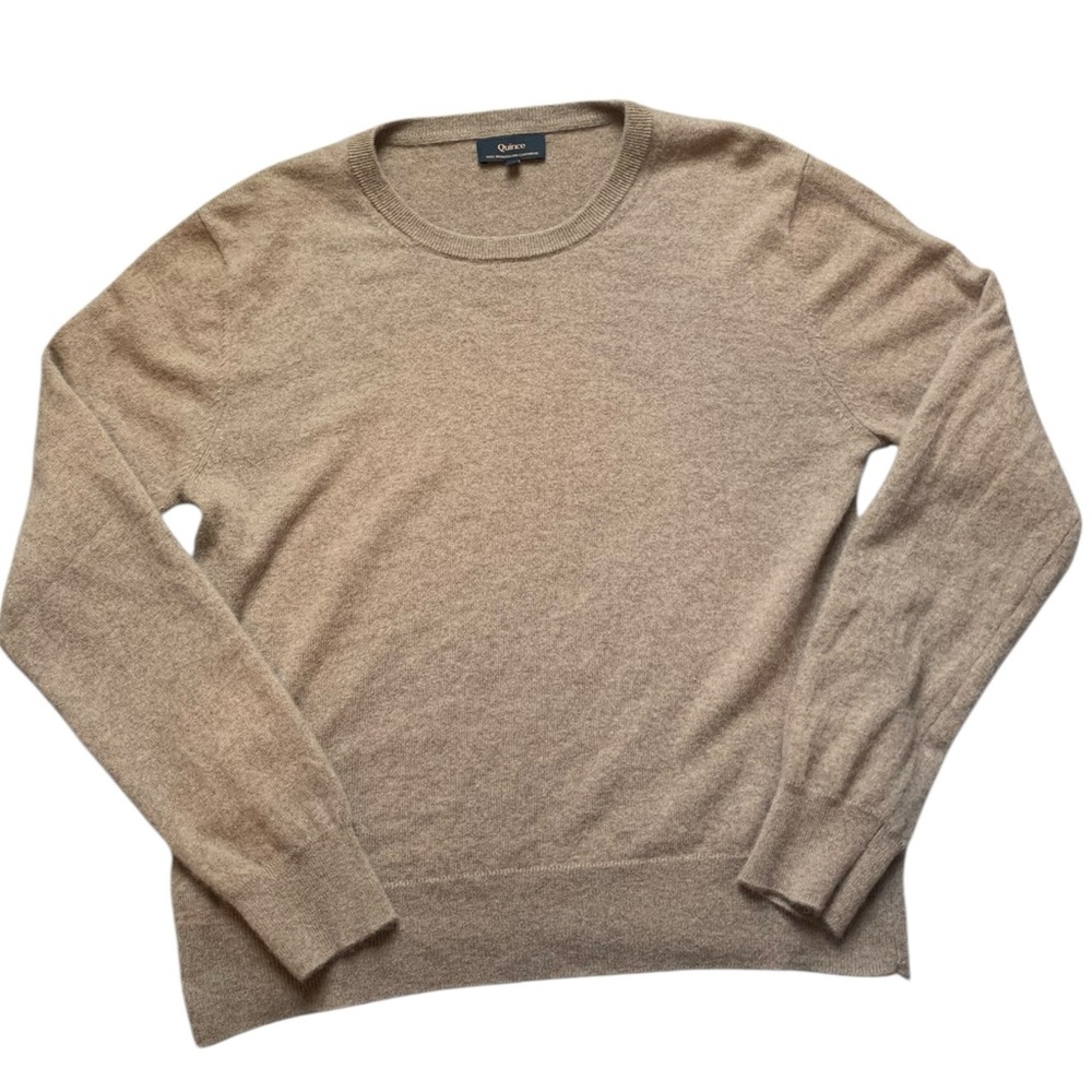 Quince Beige Mongolian Cashmere Women’s Sweater size L